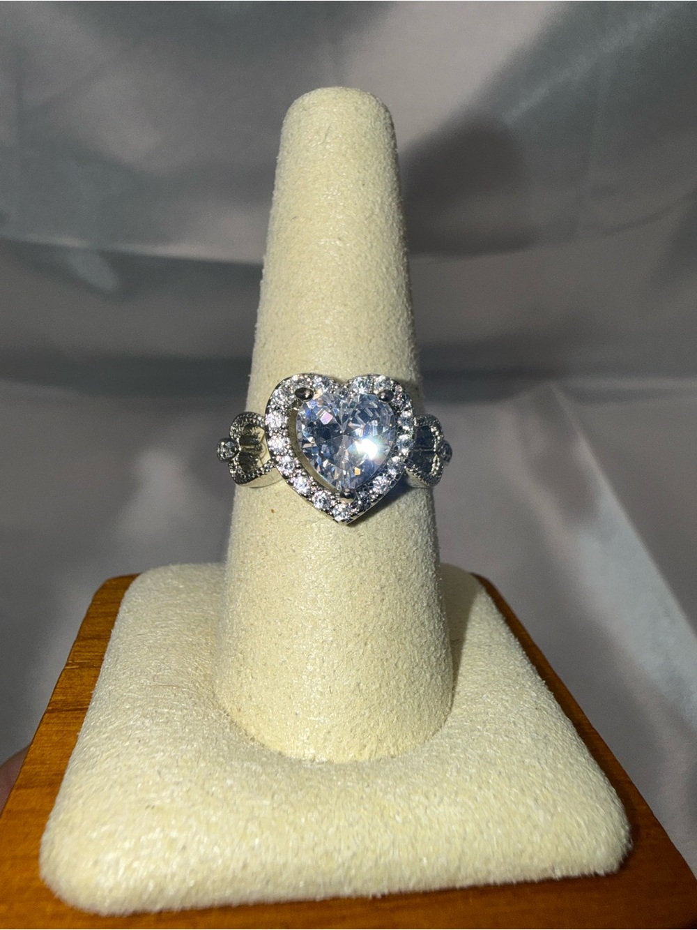 18K Gold Dipped AAA CZ Heart Forever Ring – Size 9.5